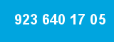 923 640 17 05 923 640 17 05